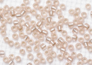 Бисер Япония круглый 11/0 10г 0031F розалин матовый, серебряная линия внутри